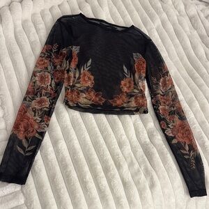 Mikpink see through top